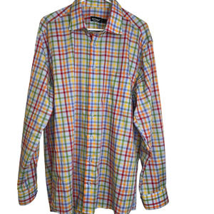 St Croix Mens Multicolor Plaid shirt Size XL